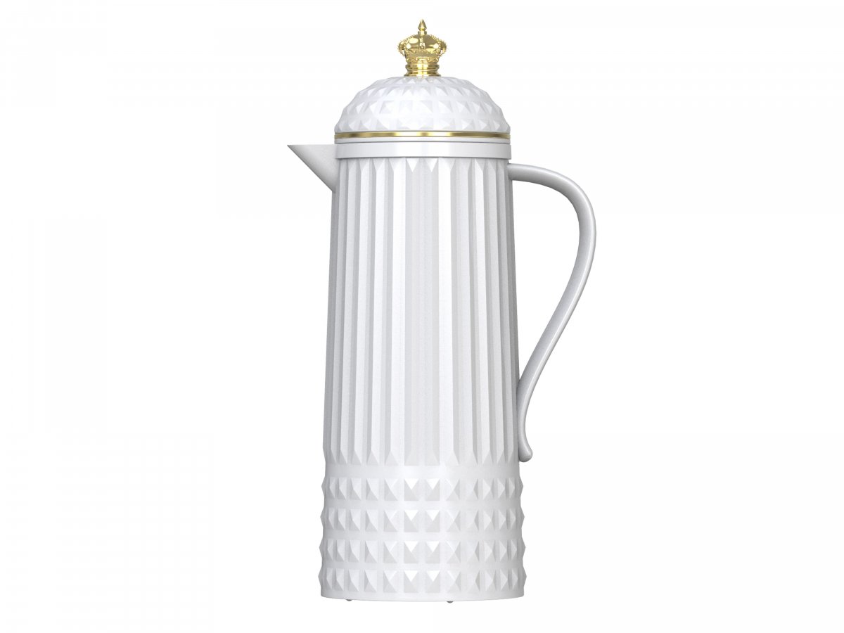 Download Thermos bottle Crown glossy white - PT - Columbine ApS Yellowimages Mockups